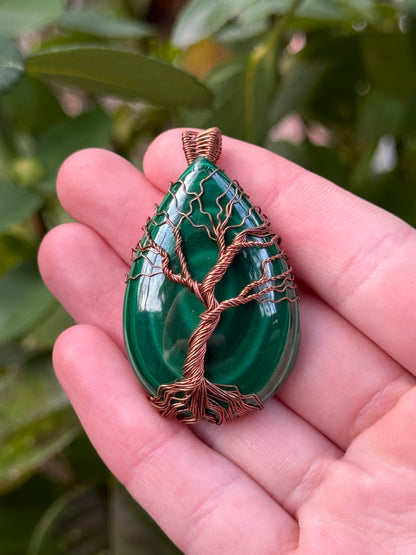 Malachite Tree Wrapped in Copper