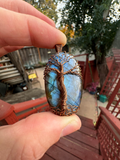 Labradorite Tree Wrapped in Copper