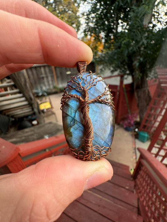 Labradorite Tree Wrapped in Copper