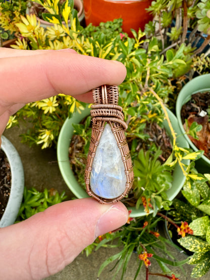 Moonstone Wrapped in Copper