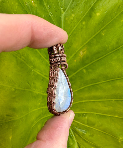 Moonstone Wrapped in Copper