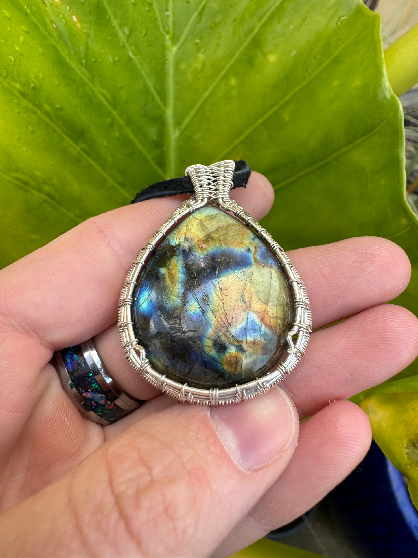 Labradorite Wrapped in Sterling Silver