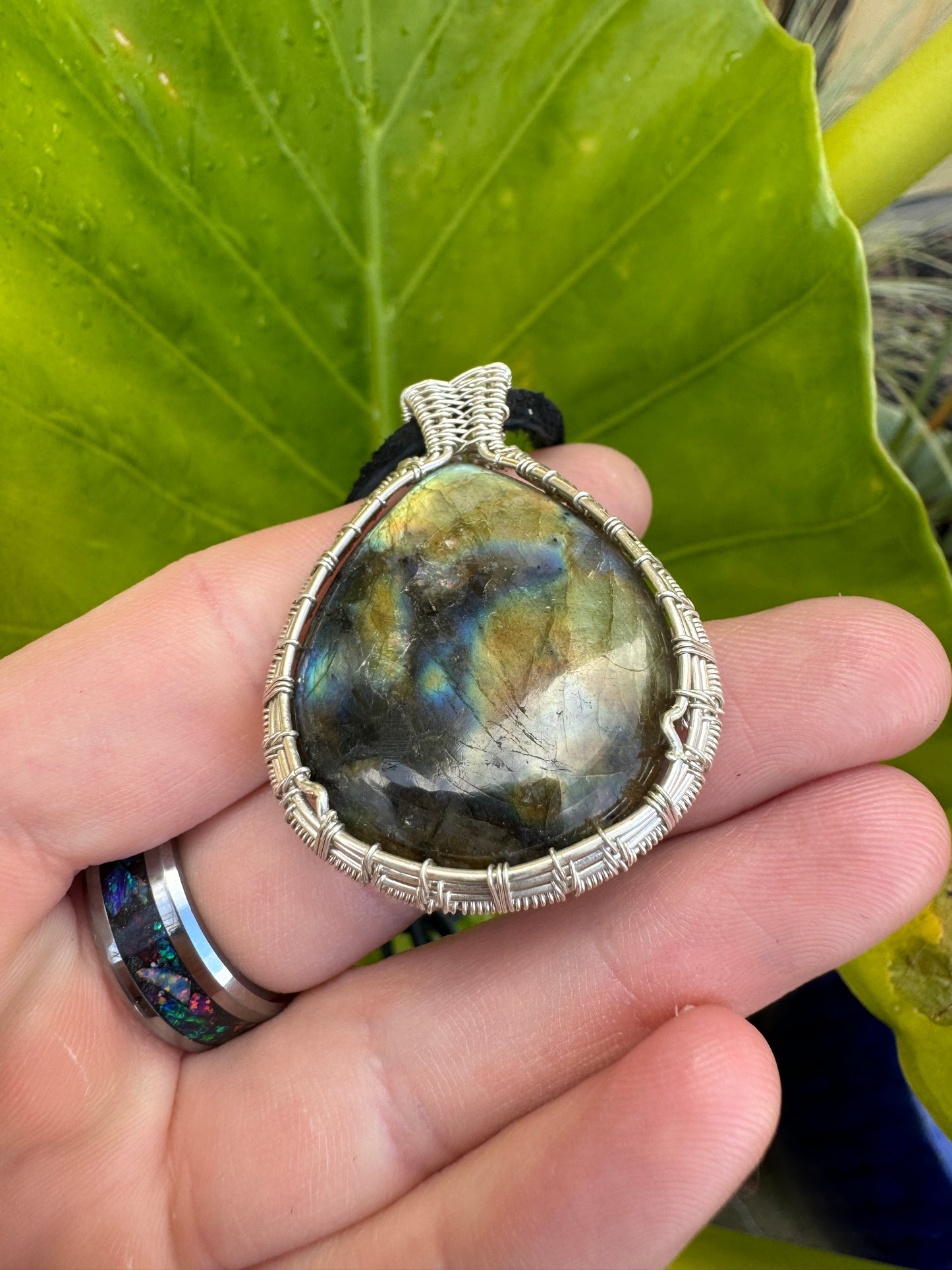 Labradorite Wrapped in Sterling Silver