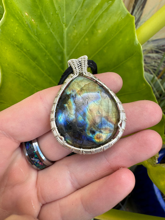 Labradorite Wrapped in Sterling Silver