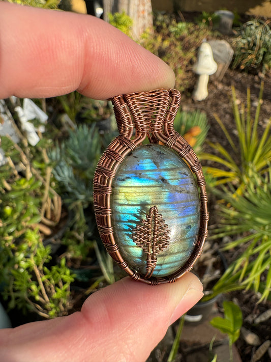 Labradorite Tree Wrapped in Copper