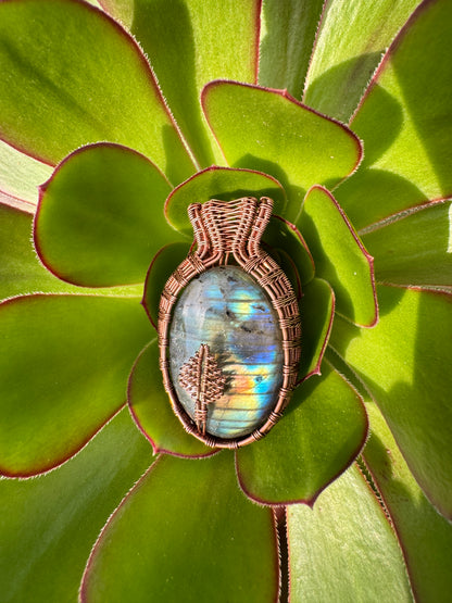 Labradorite Tree Wrapped in Copper