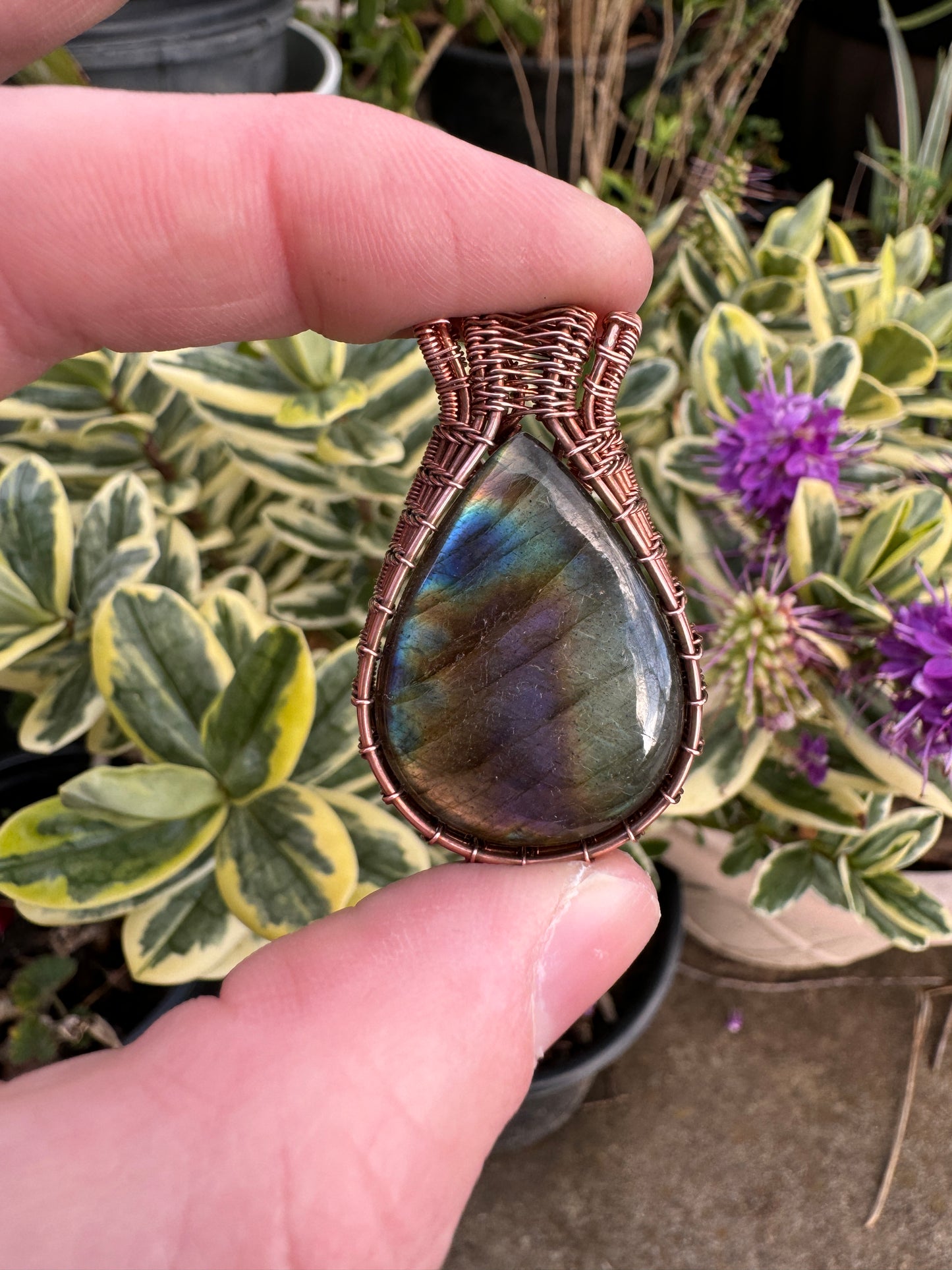 Labradorite Wire Wrapped Pendant