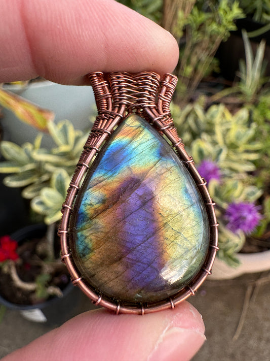 Labradorite Wire Wrapped Pendant