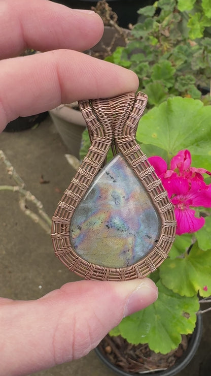 Rare Labradorite Wrapped Pendant