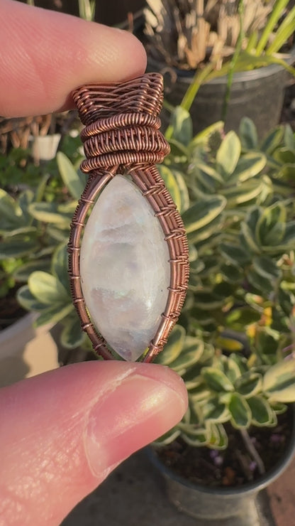 Moonstone Wrapped In Copper