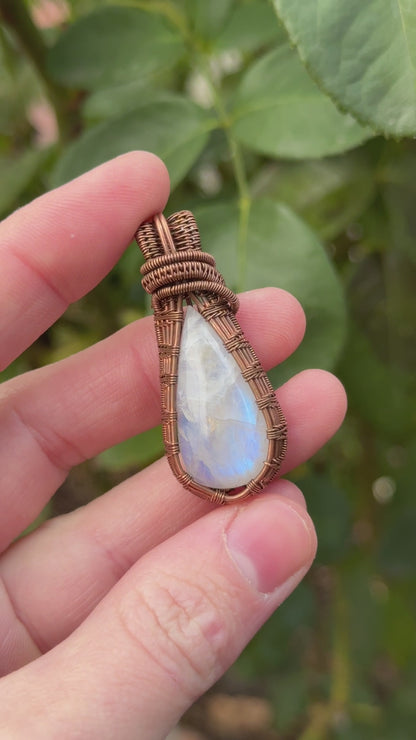 Moonstone Wrapped in Copper