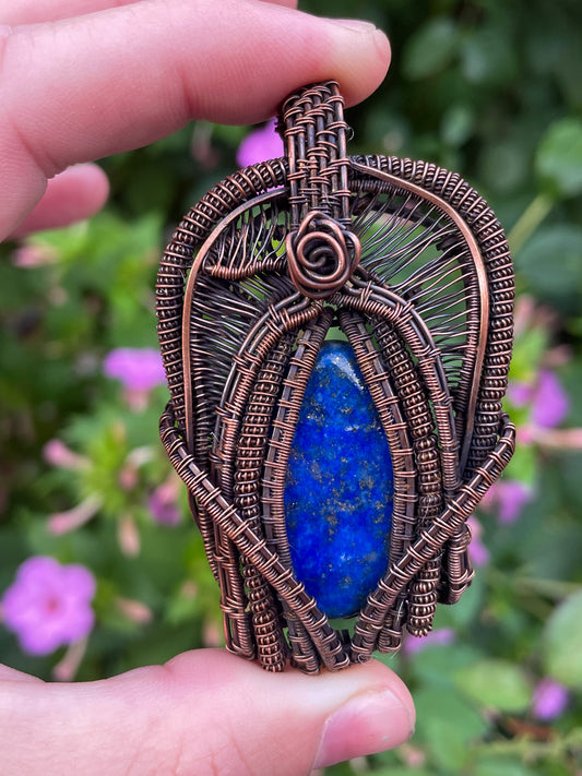 Lapis Lazuli Wrapped In Copper