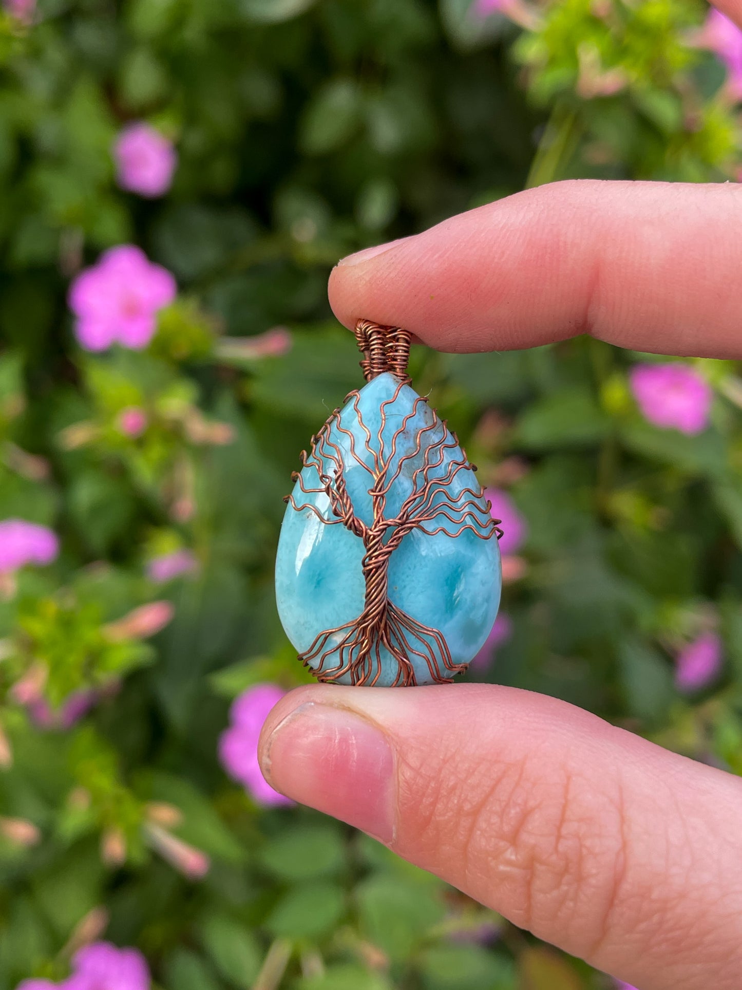 Larimar Tree of Life Pendant